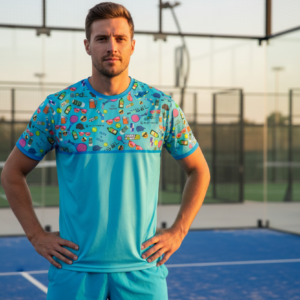 SweatGear Blue Dip Mens Padel T-Shirt