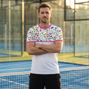 SweatGear PinkDip Mens Padel T-Shirt