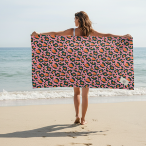 Abstract Amber Microfibre Towel